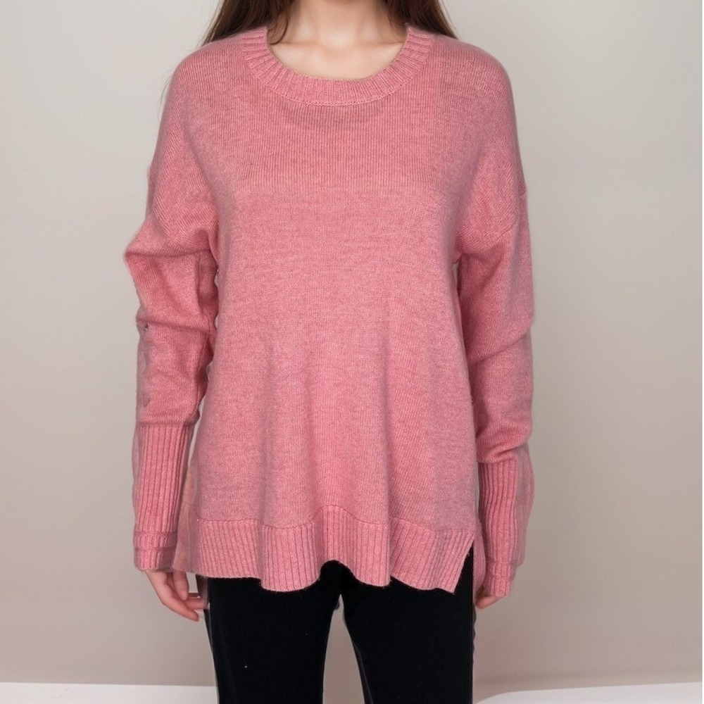 2/$30 J. Crew Fine Knit Sweater Women Sz M Pink Wool Blend Preppy
